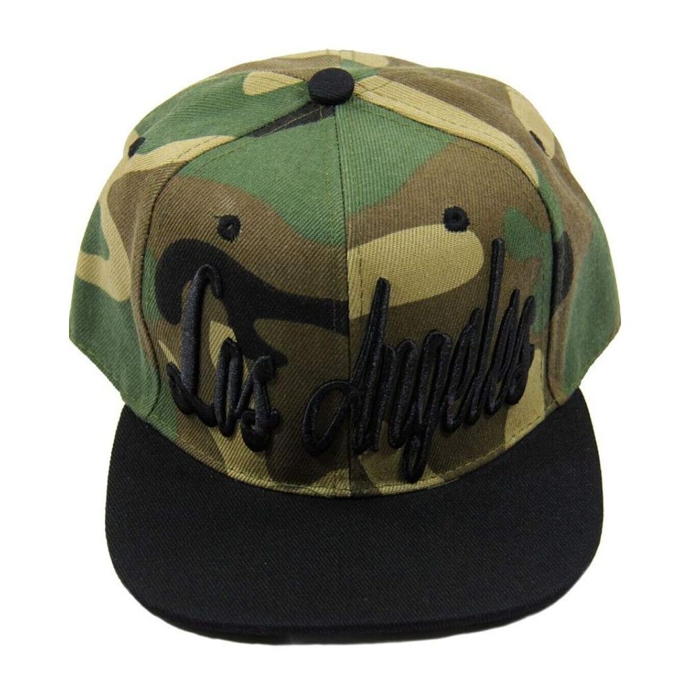 L.O.G.A. Baseball Hat Cap Unisex One Size Camo Embroidered Los Angeles‎